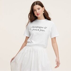 Kate Spade x Target NWT Champagne & French Fries Short Sleeve Graphic T-Shirt